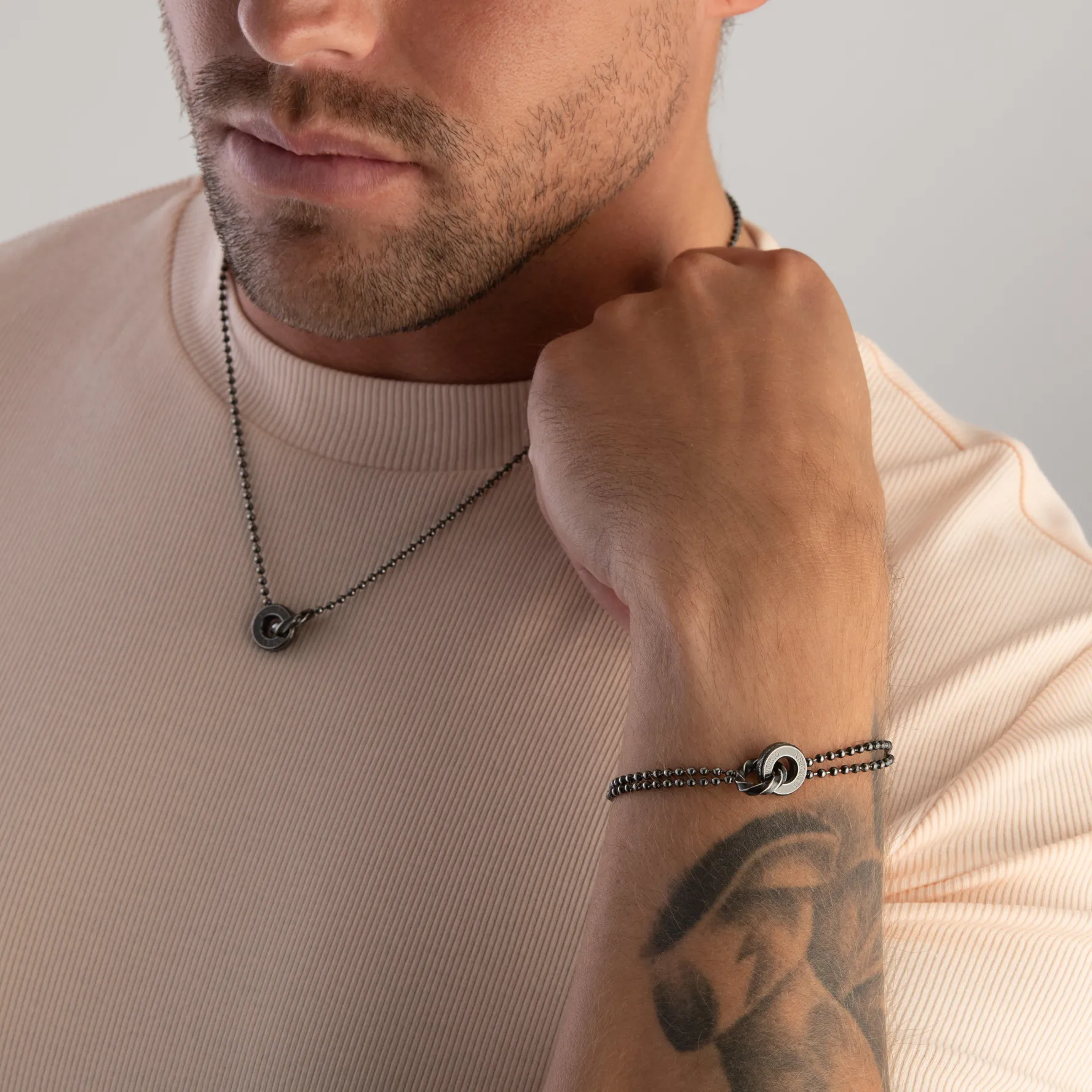 Emporio Armani Stainless Steel Interlocking Bracelet