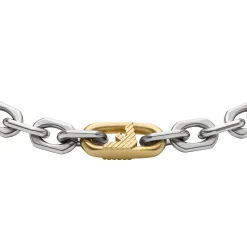 Emporio Armani Stainless Steel and Yellow Gold Plated Bracelet