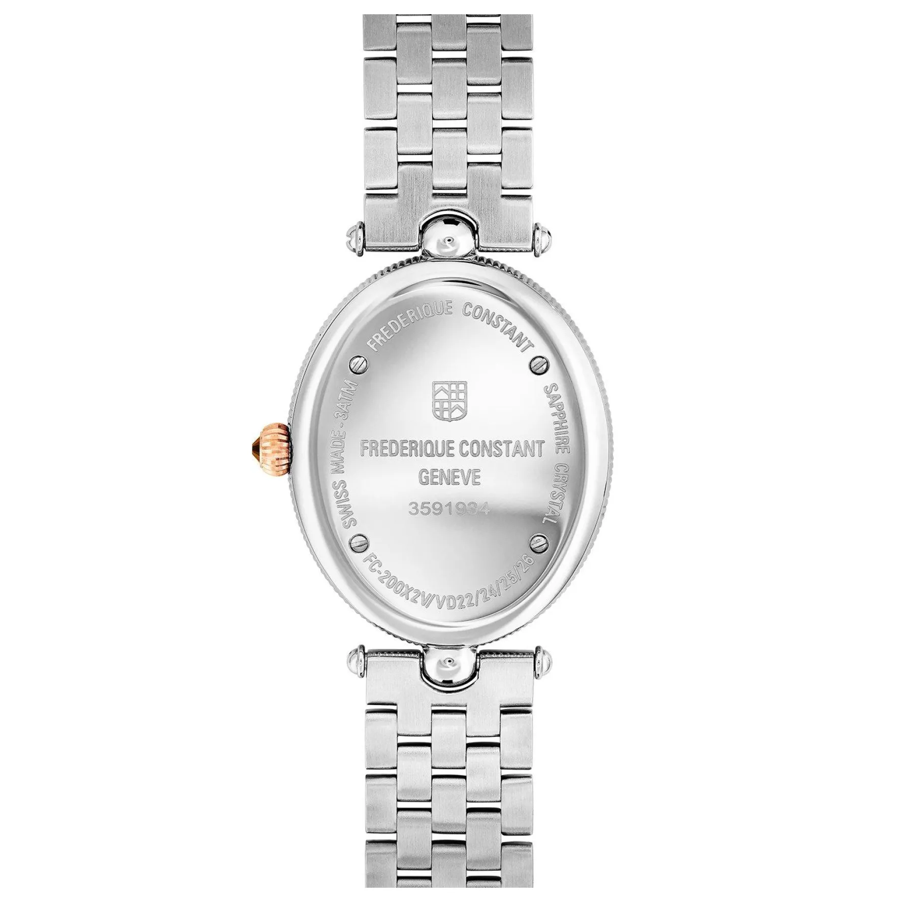 Frederique Constant Classics Art Deco 30mm Stainless Steel and Rose Gold PVD Ladies Watch
