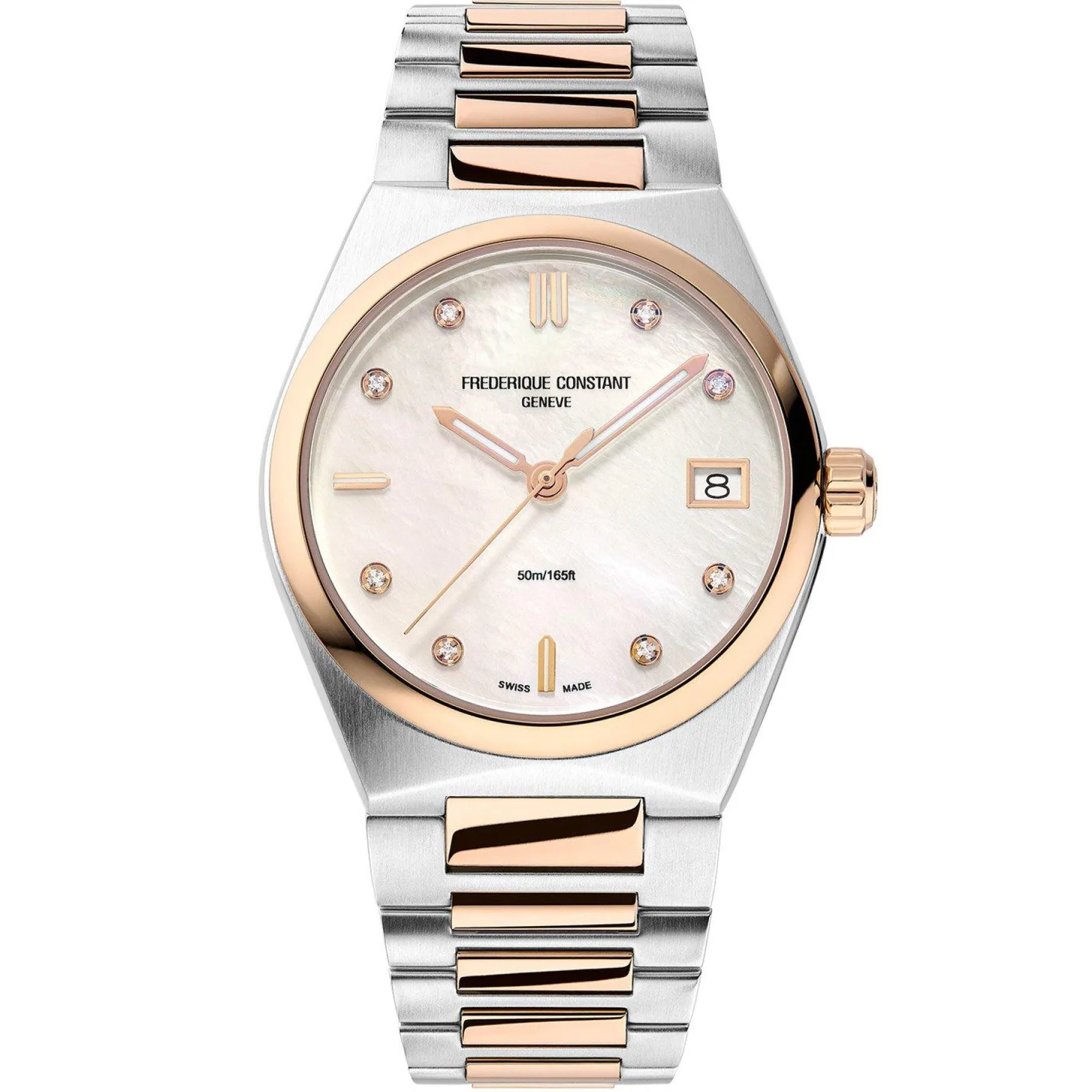 Frederique Constant Highlife 31mm Stainless Steel and Rose Gold Plated Diamond Ladies Watch