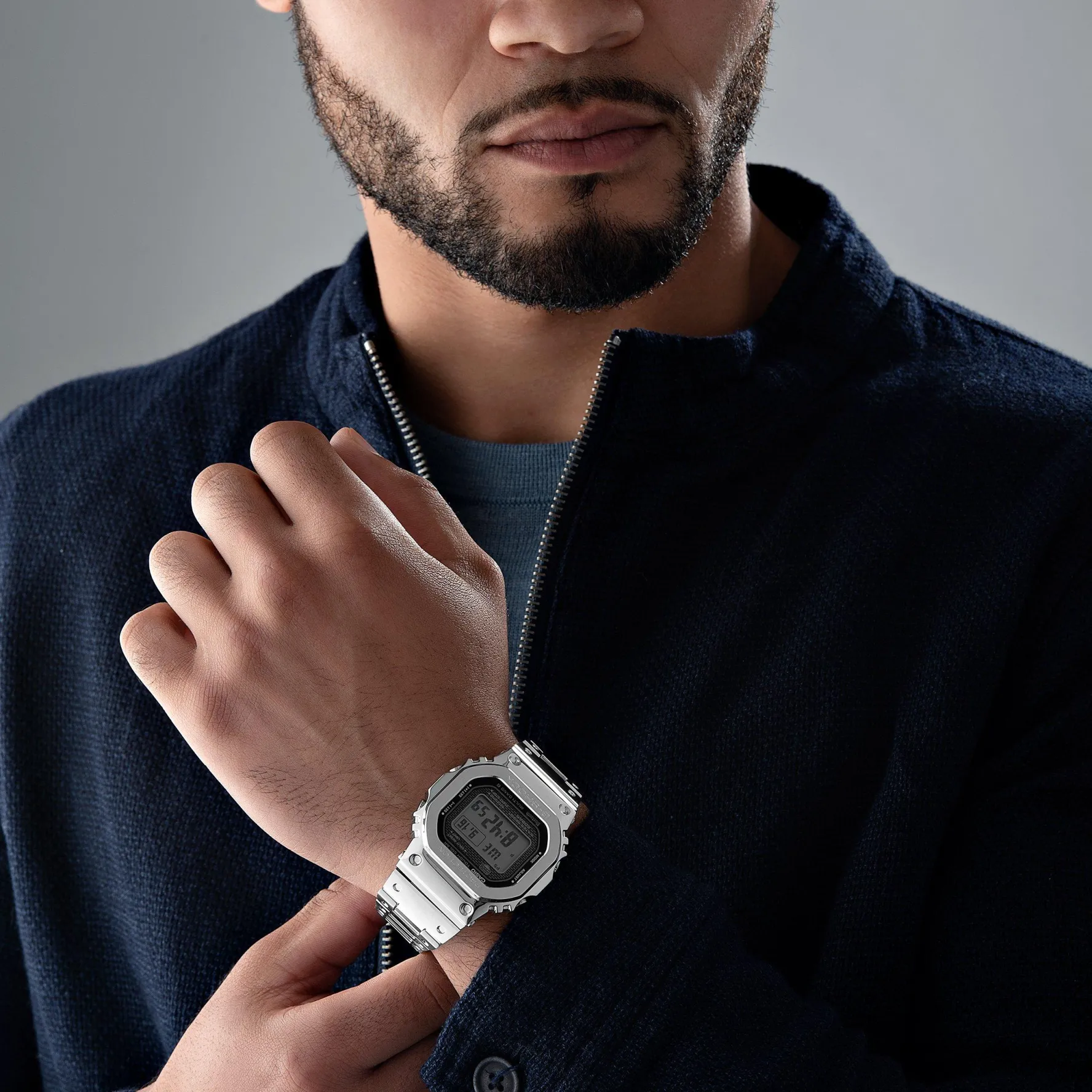 G-Shock Full Metal 43.2mm Stainless Steel Solar Powered Men's Watch