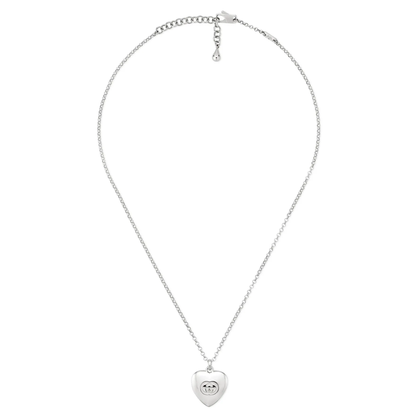 Gucci Blind For Love Silver Heart Necklace