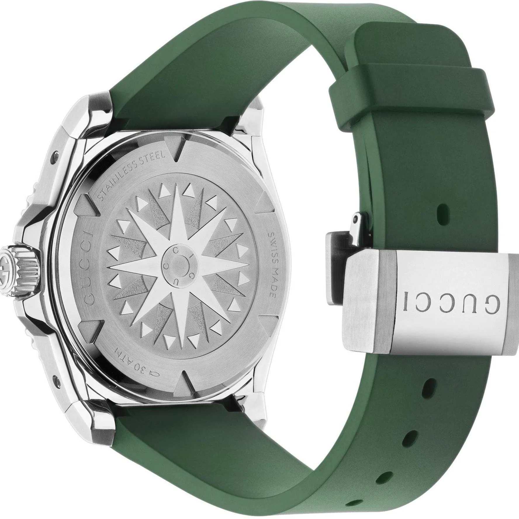 Gucci Dive 40mm Green Rubber Strap Automatic Men’s Watch
