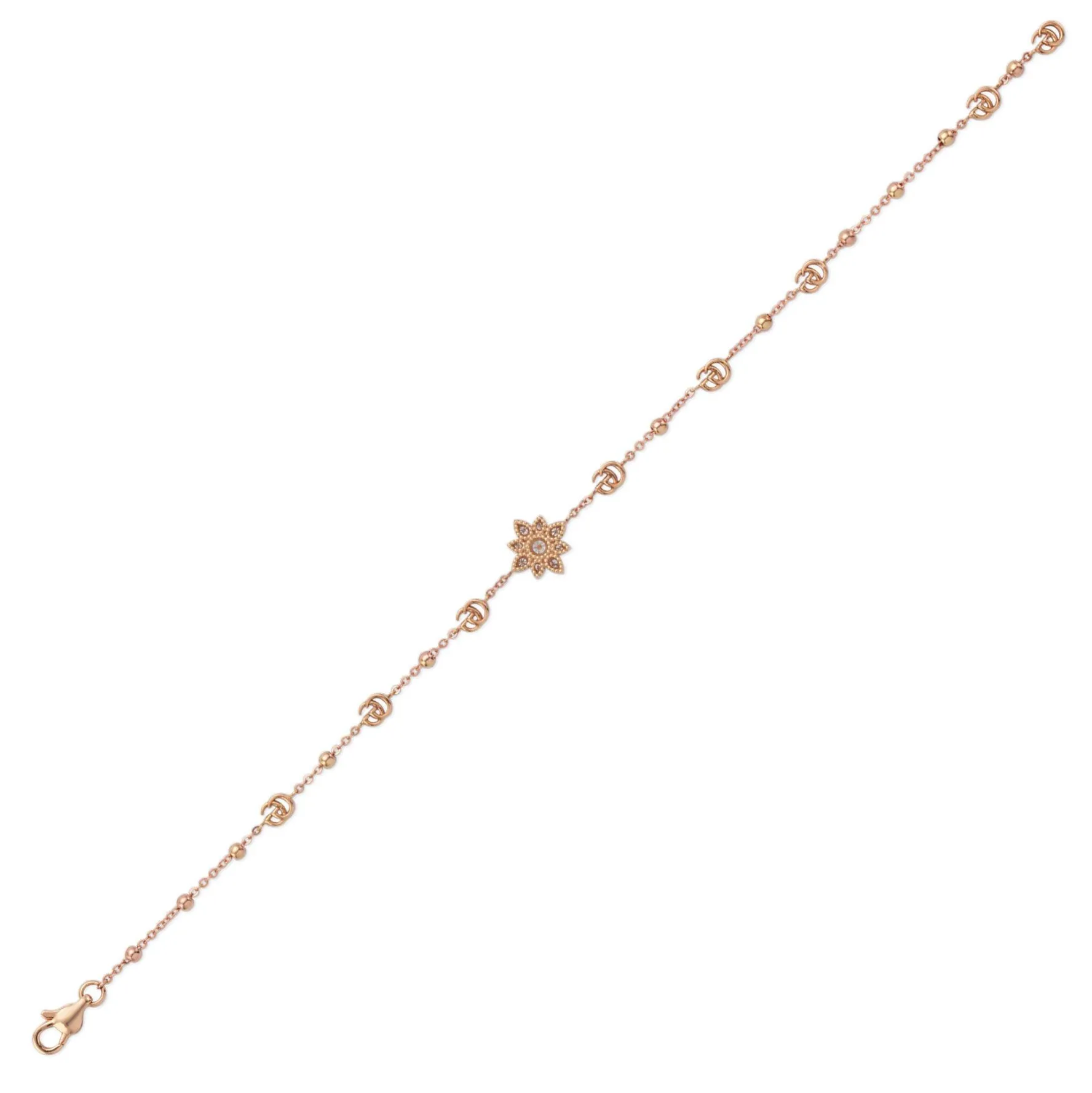 Gucci Flora 18ct Rose Gold Diamond Bracelet
