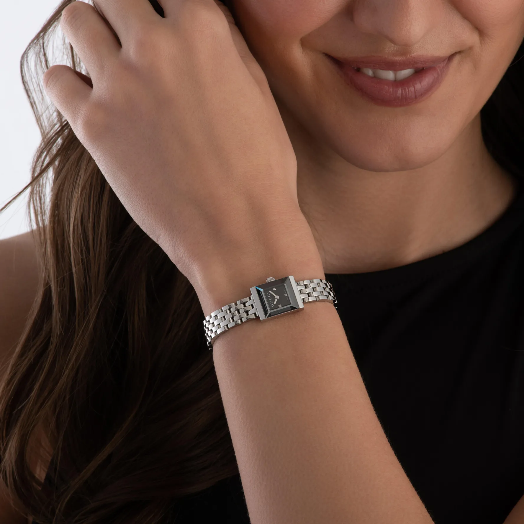 Gucci G-Frame 18mm Diamond Ladies Watch