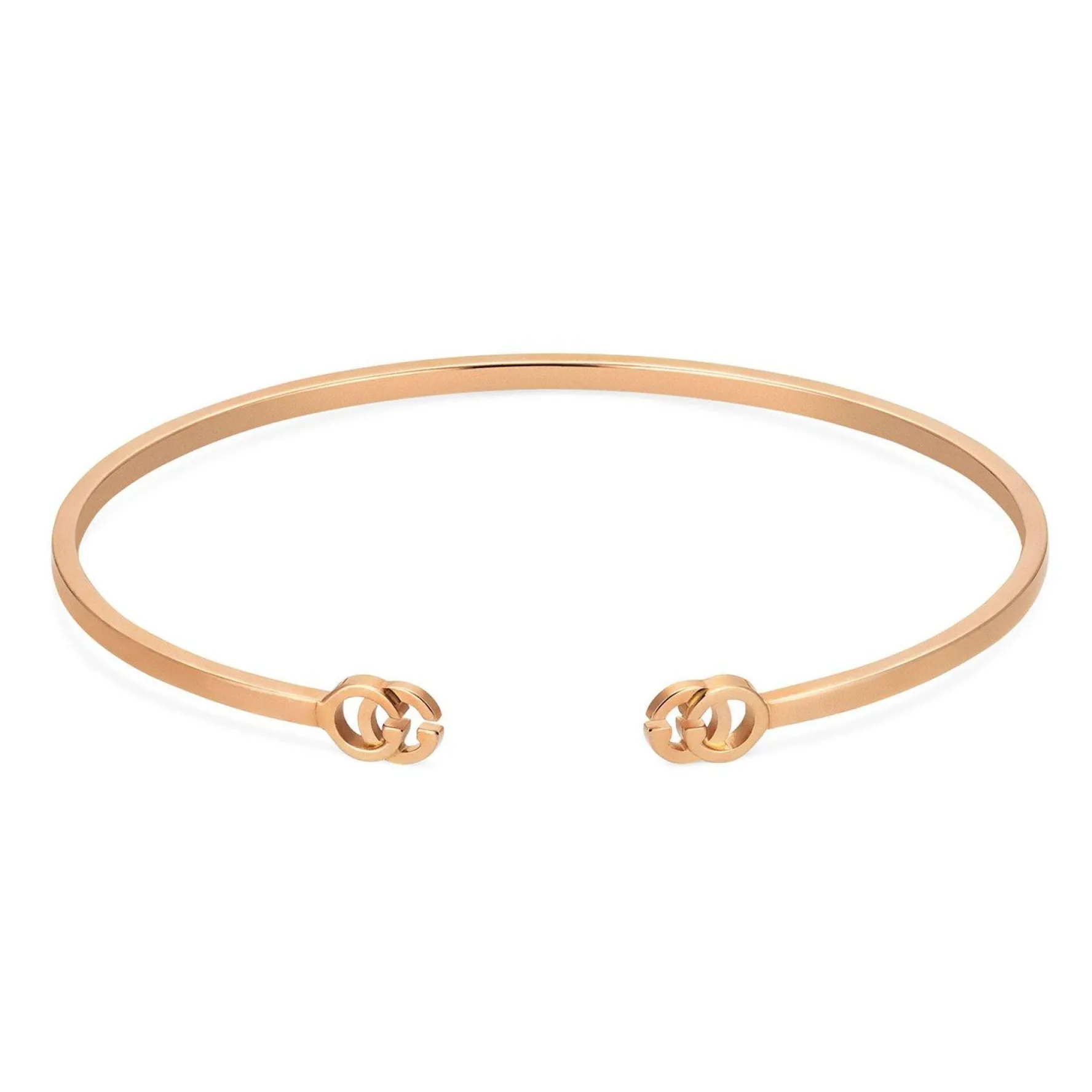 Gucci GG Running 18ct Rose Gold Cuff Bangle