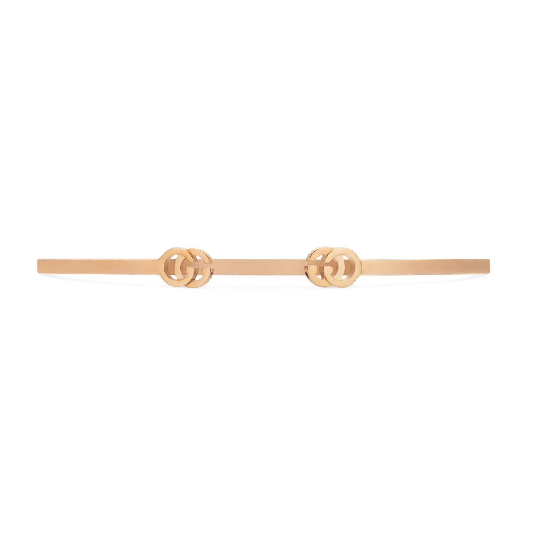 Gucci GG Running 18ct Rose Gold Cuff Bangle