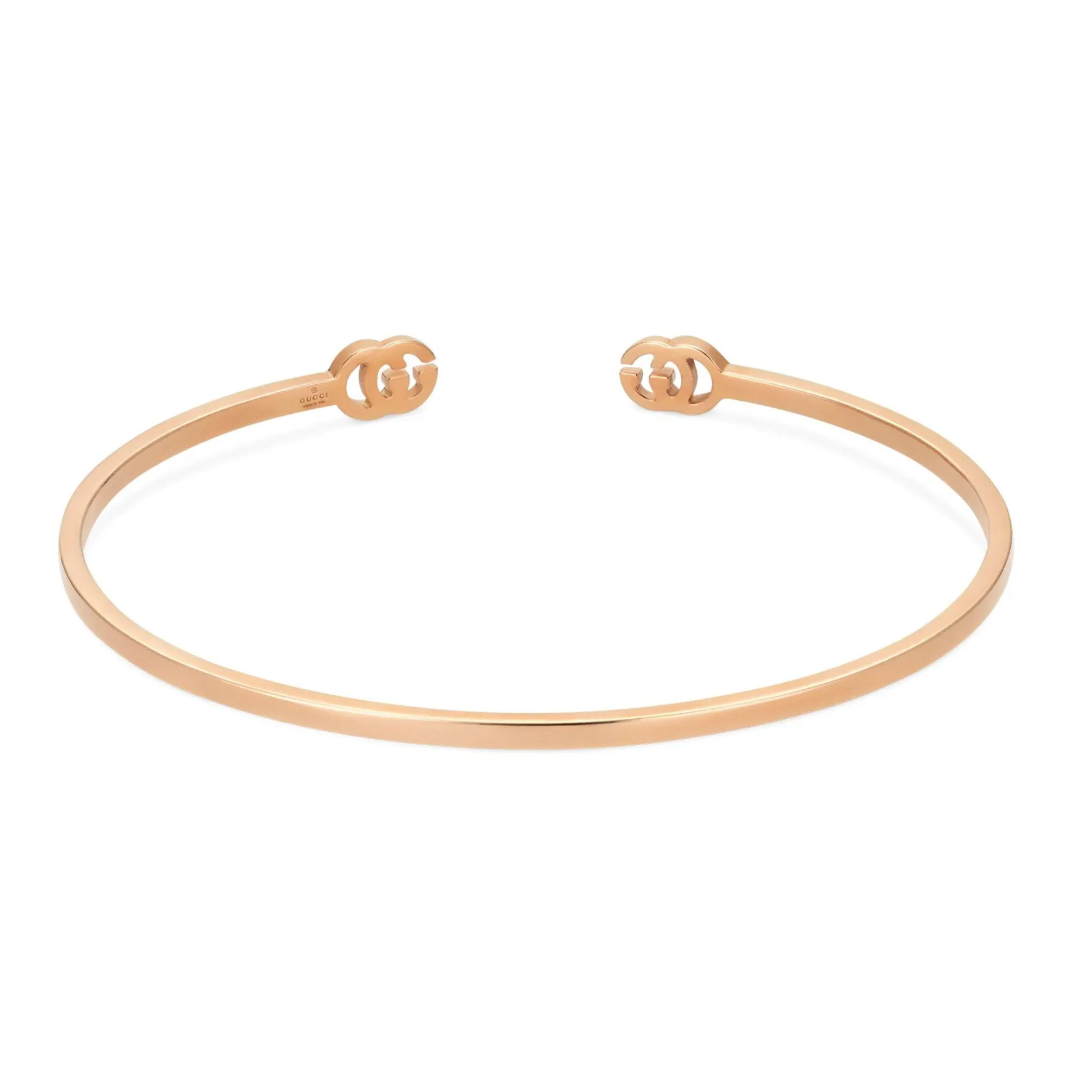 Gucci GG Running 18ct Rose Gold Cuff Bangle