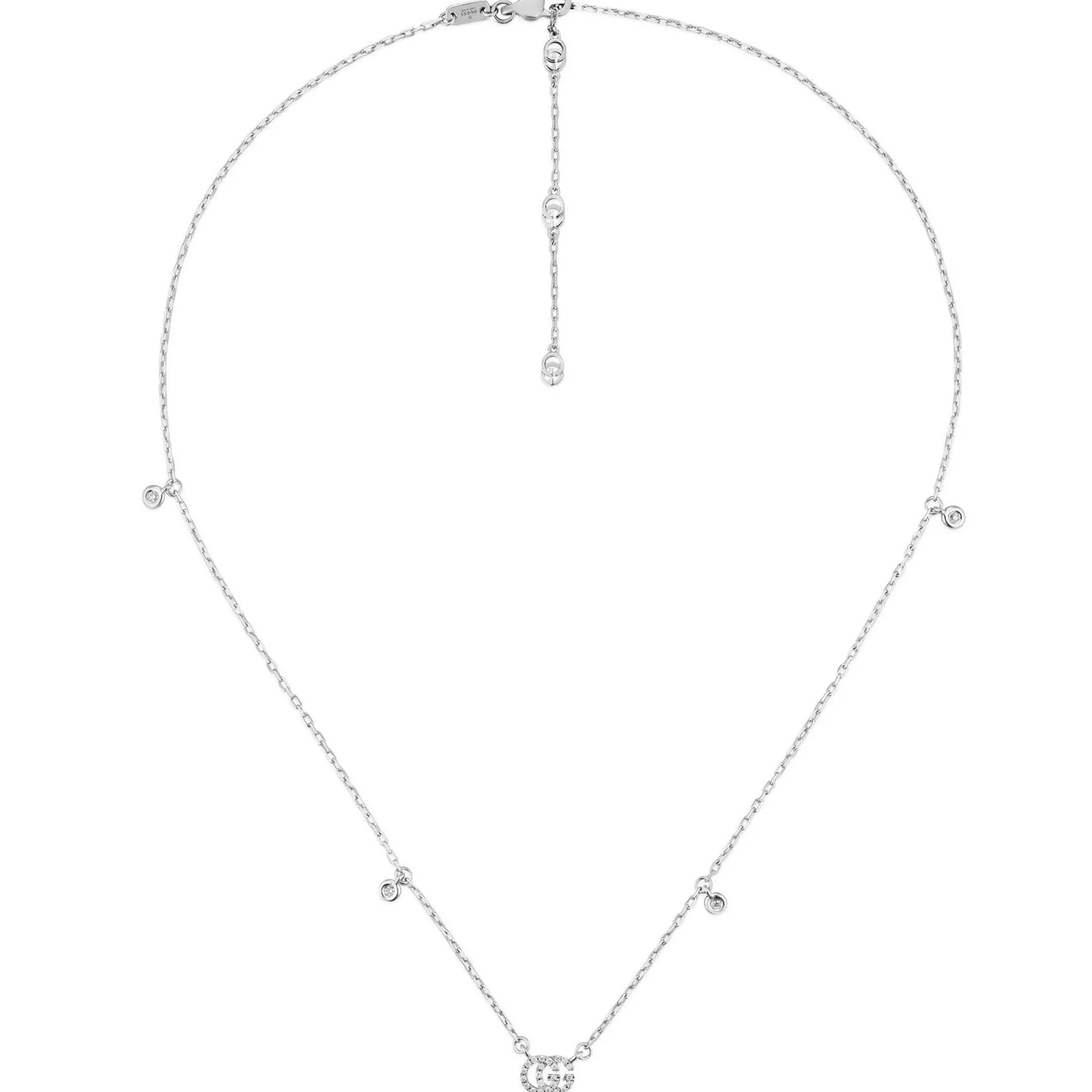 Gucci GG Running 18ct White Gold Diamond Necklace