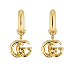 Gucci GG Running 18ct Yellow Gold Hoop Earrings