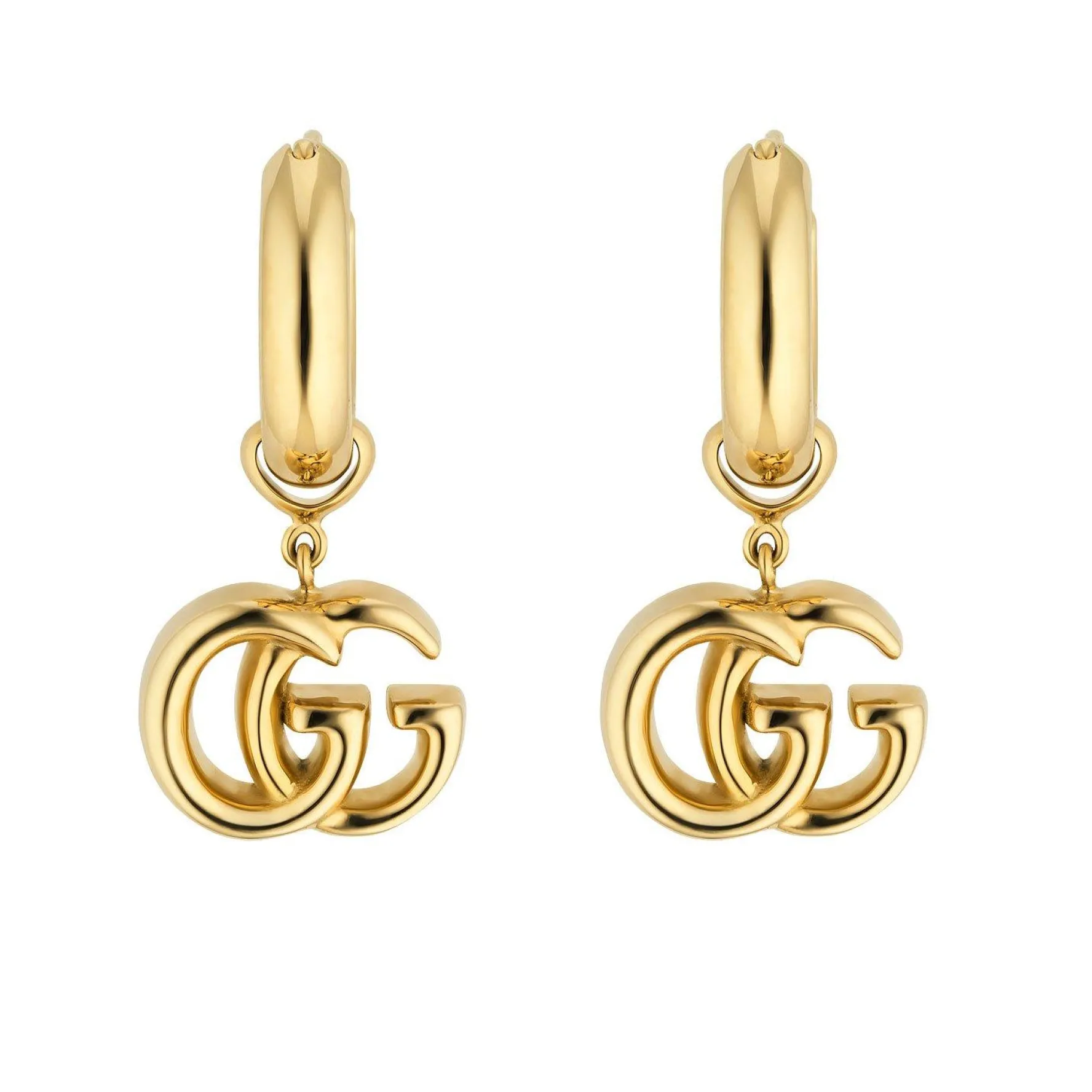Gucci GG Running 18ct Yellow Gold Hoop Earrings