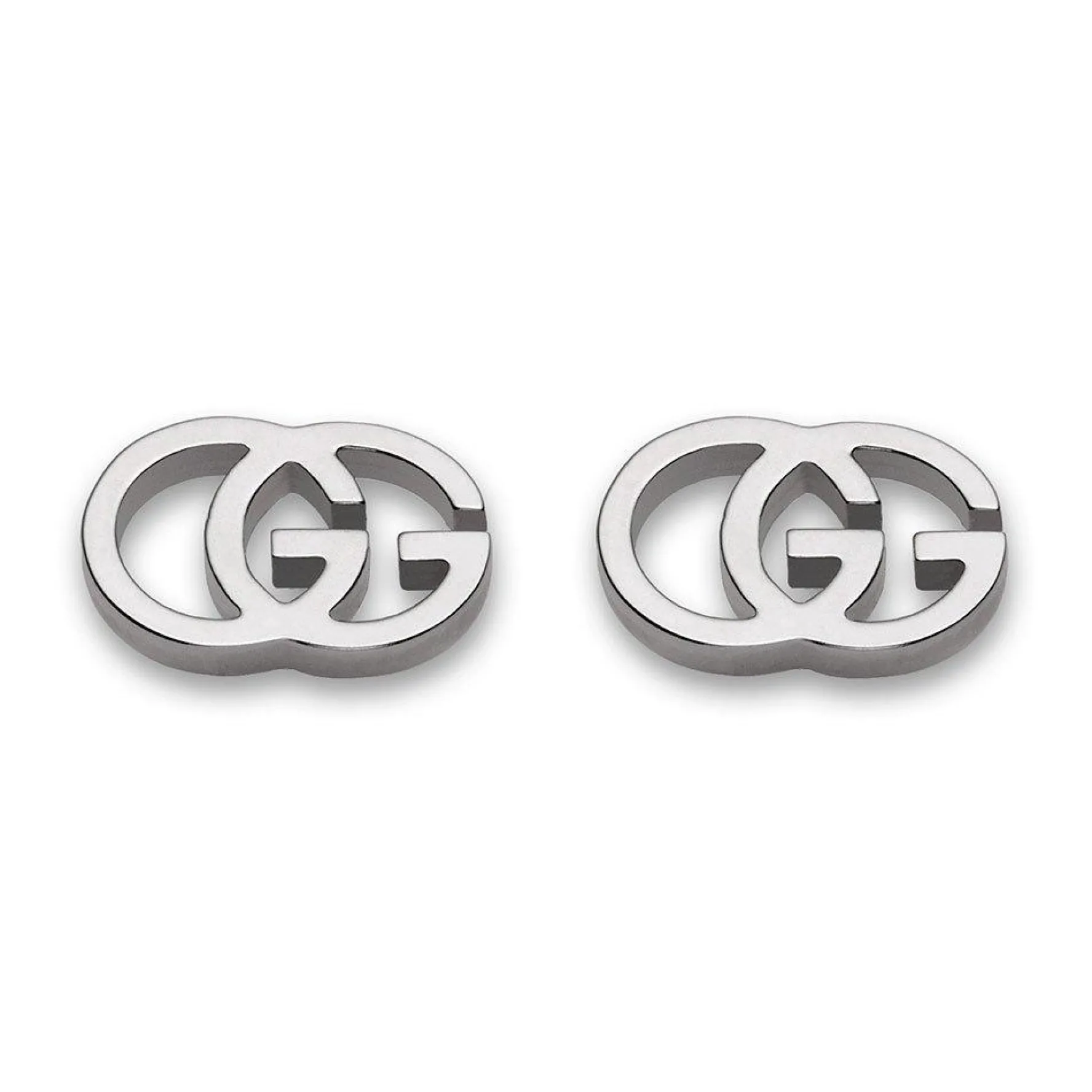 Gucci GG Running Tissue 18ct White Gold Stud Earrings