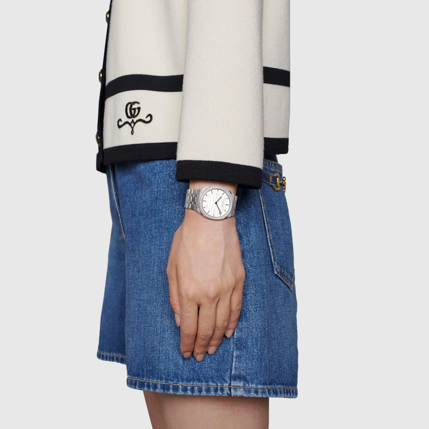 Gucci 25H 34mm Diamond Watch