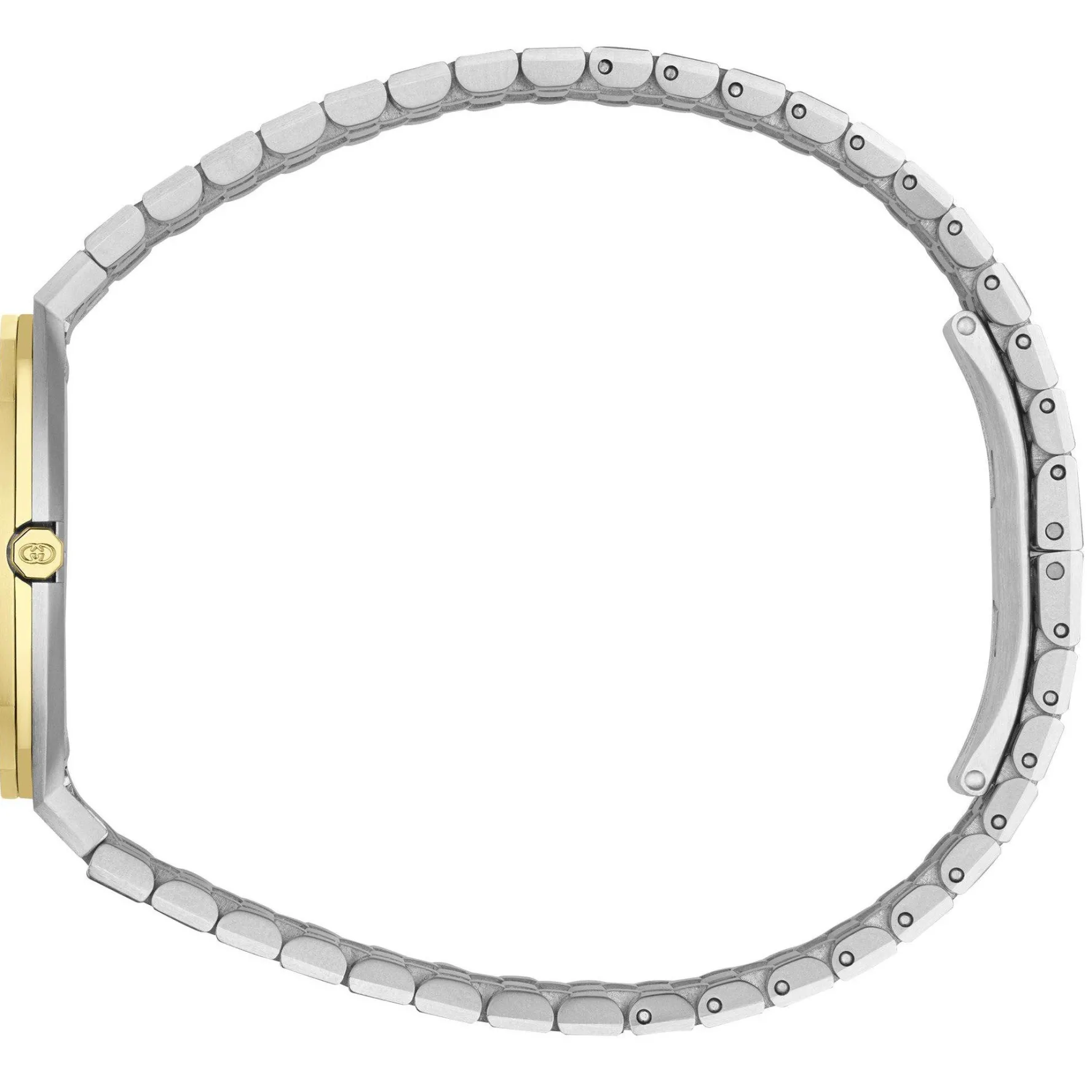 Gucci 25H 30mm Stainless Steel and 18ct Yellow Gold Diamond Ladies Watch