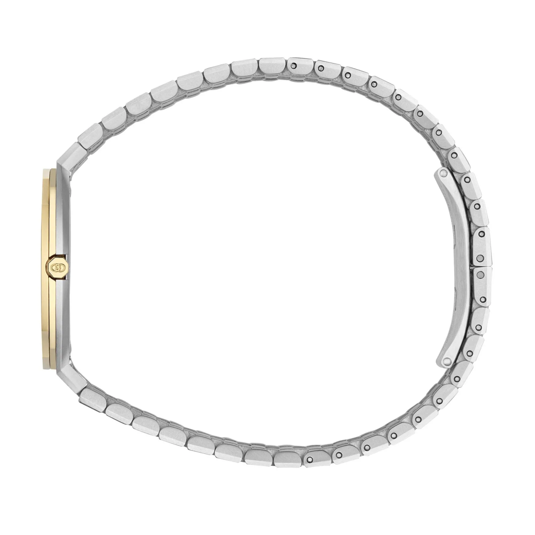 Gucci 25H 30mm Stainless Steel and 18ct Yellow Gold Plated Ladies Watch