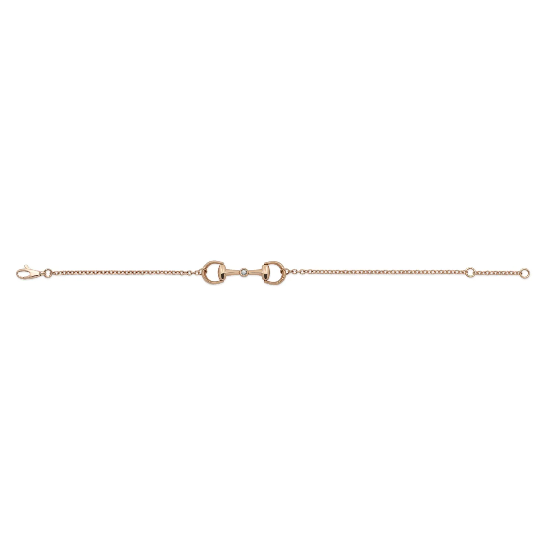 Gucci Horsebit 18ct Rose Gold Diamond Bracelet