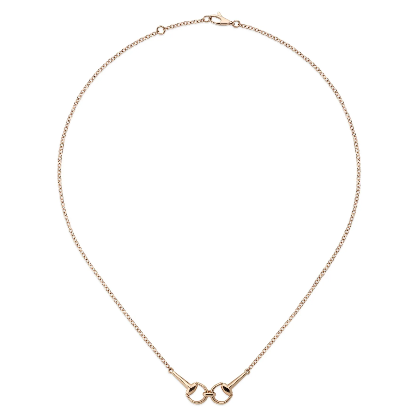 Gucci Horsebit 18ct Rose Gold Diamond Necklace