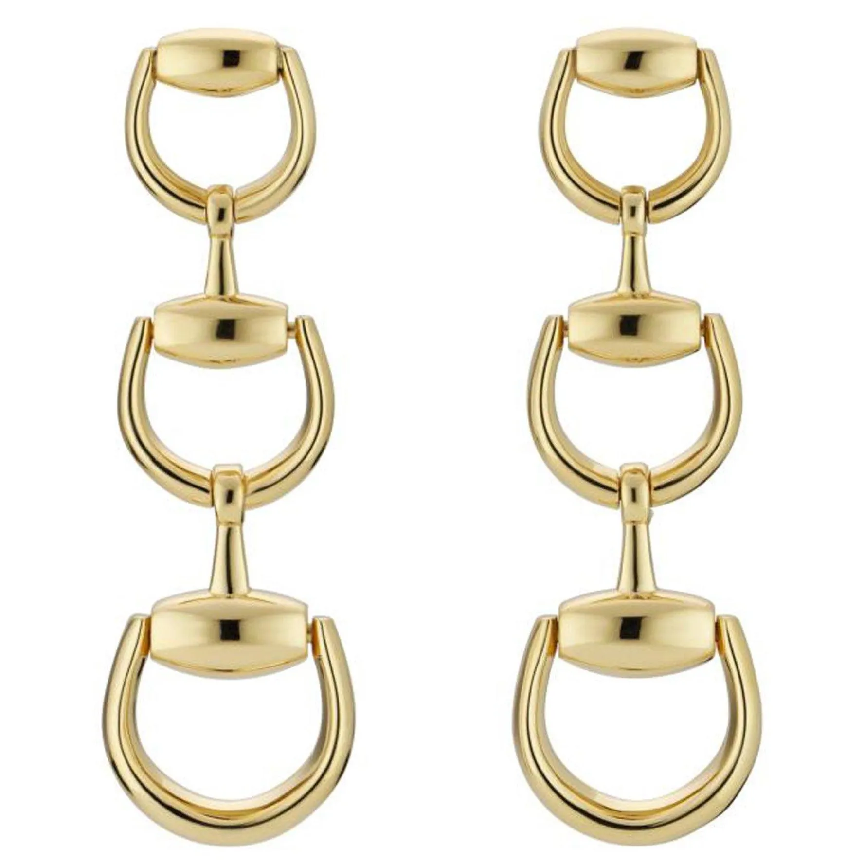 Gucci Horsebit 18ct Yellow Gold Drop Earrings