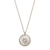 Gucci Interlocking 18ct Rose Gold Diamond Mother of Pearl Necklace