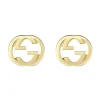 Gucci Interlocking 18ct Yellow Gold Stud Earrings