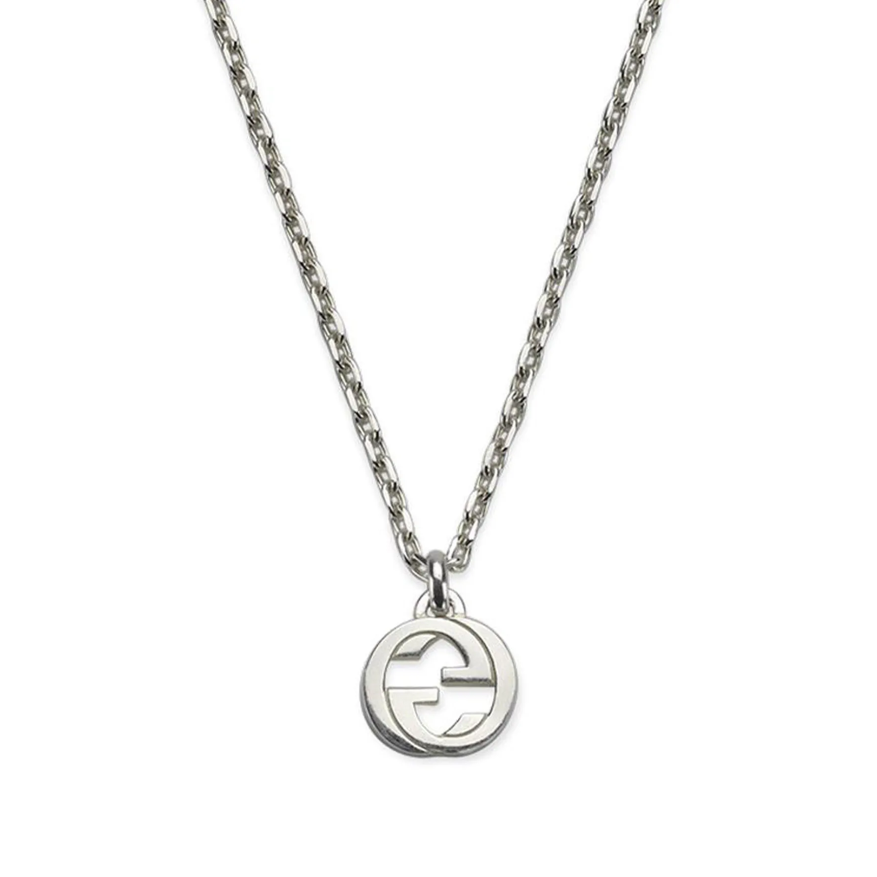 Gucci Interlocking Silver Necklace