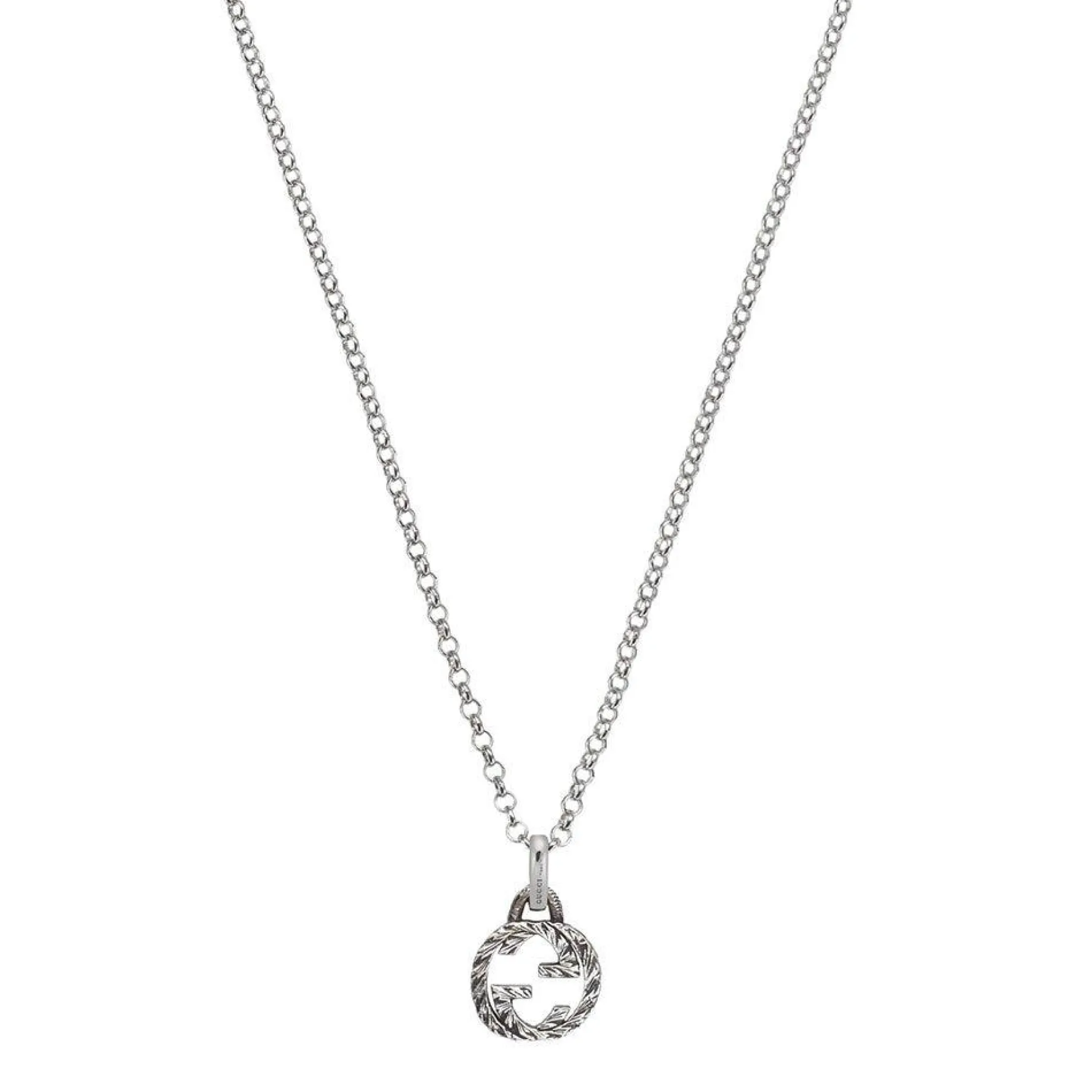 Gucci Interlocking Silver Pendant