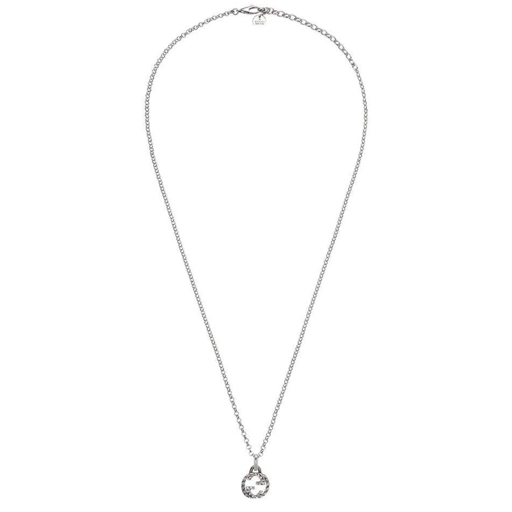 Gucci Interlocking Silver Pendant