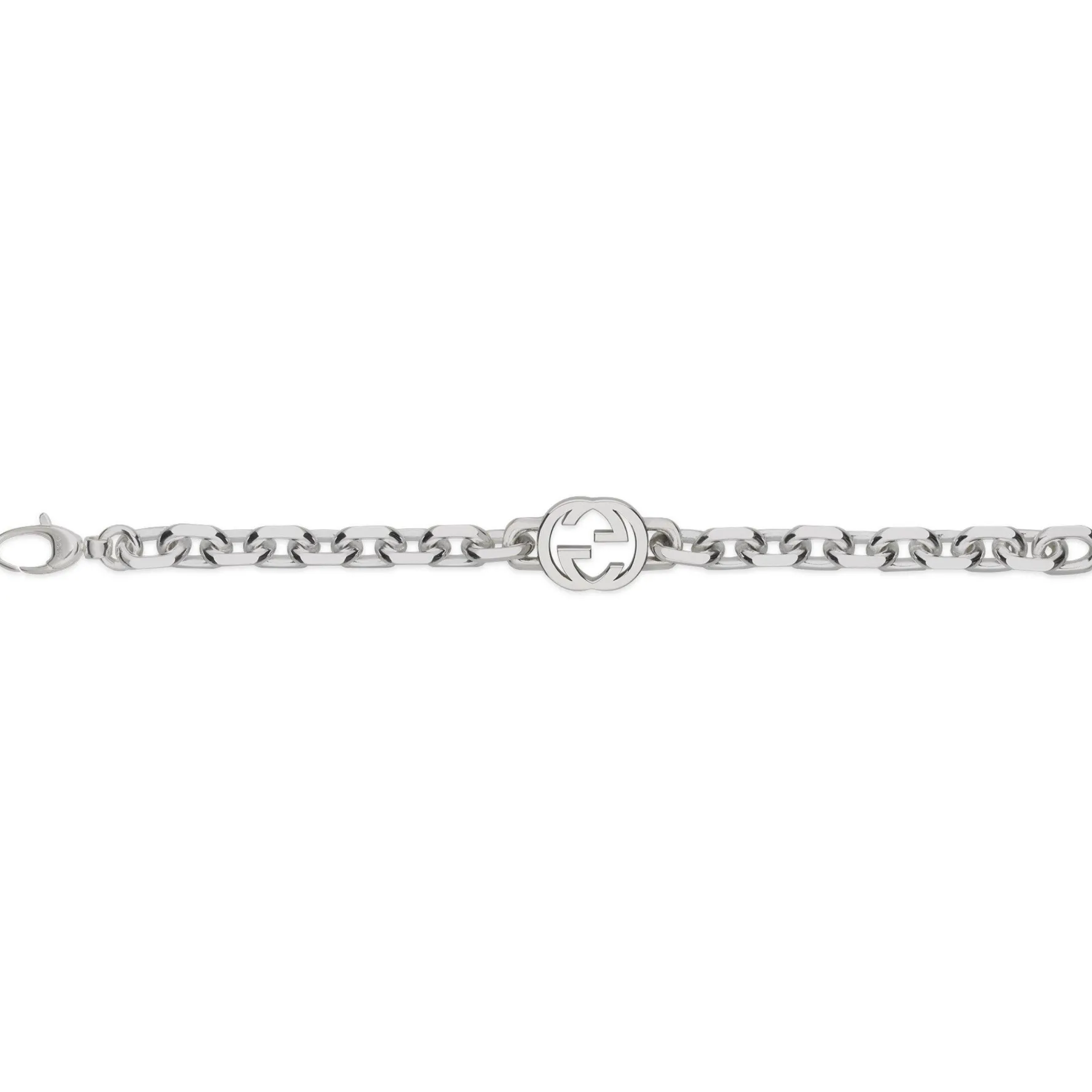 Gucci Interlocking Silver Bracelet