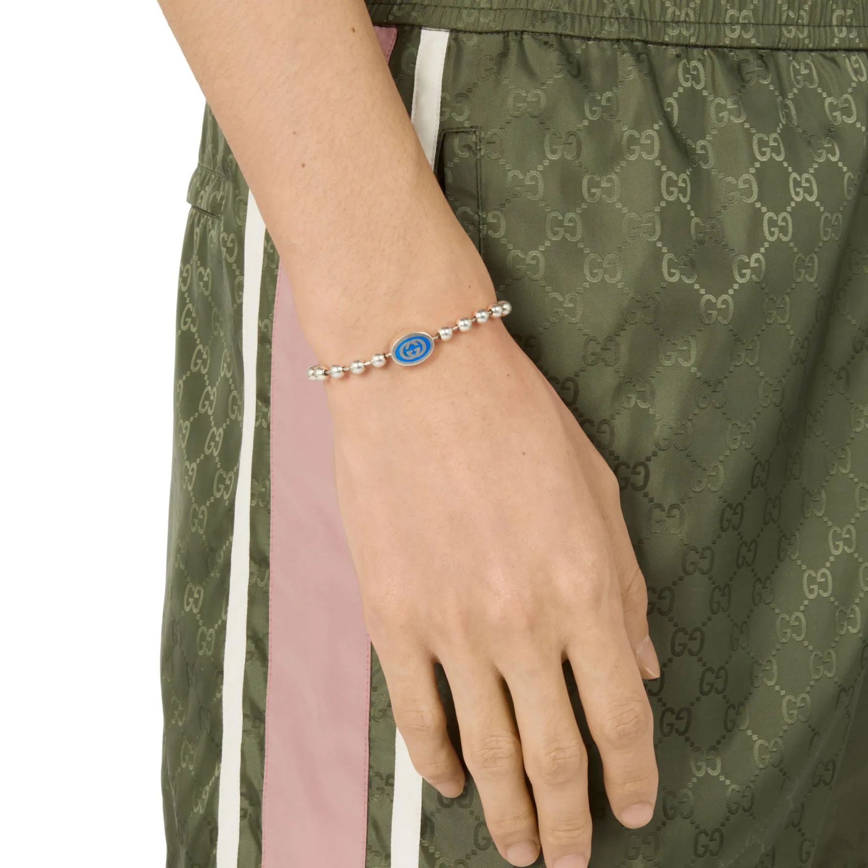 Gucci Interlocking Silver Bracelet