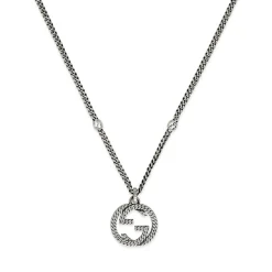 Gucci Interlocking Silver Pendant