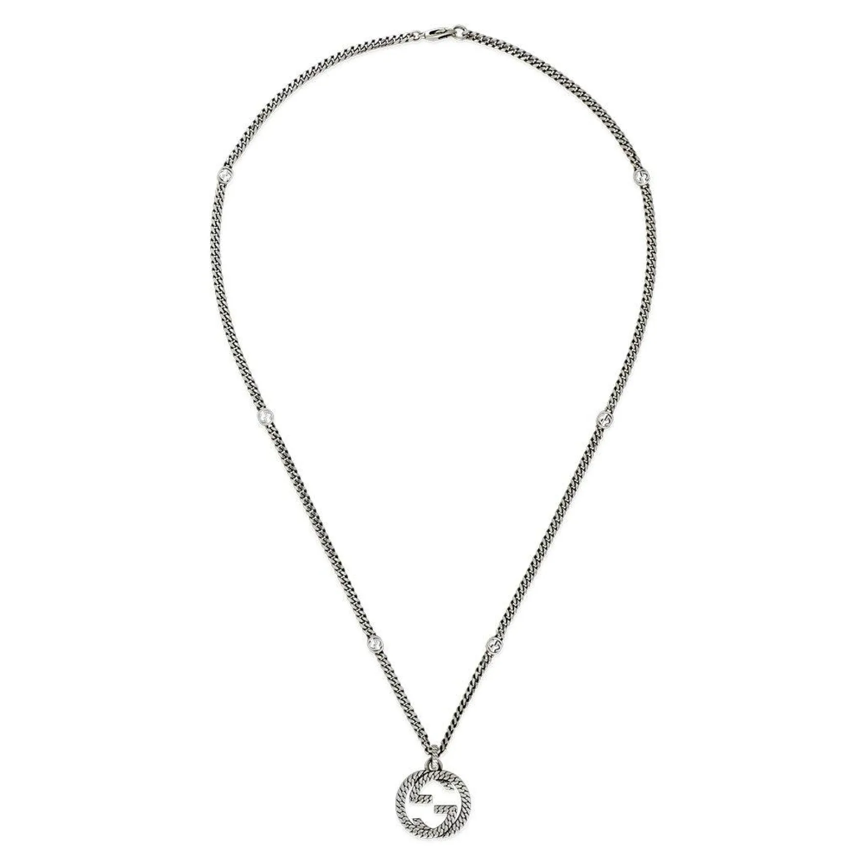 Gucci Interlocking Silver Pendant