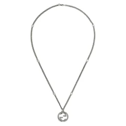 Gucci Interlocking Silver Pendant