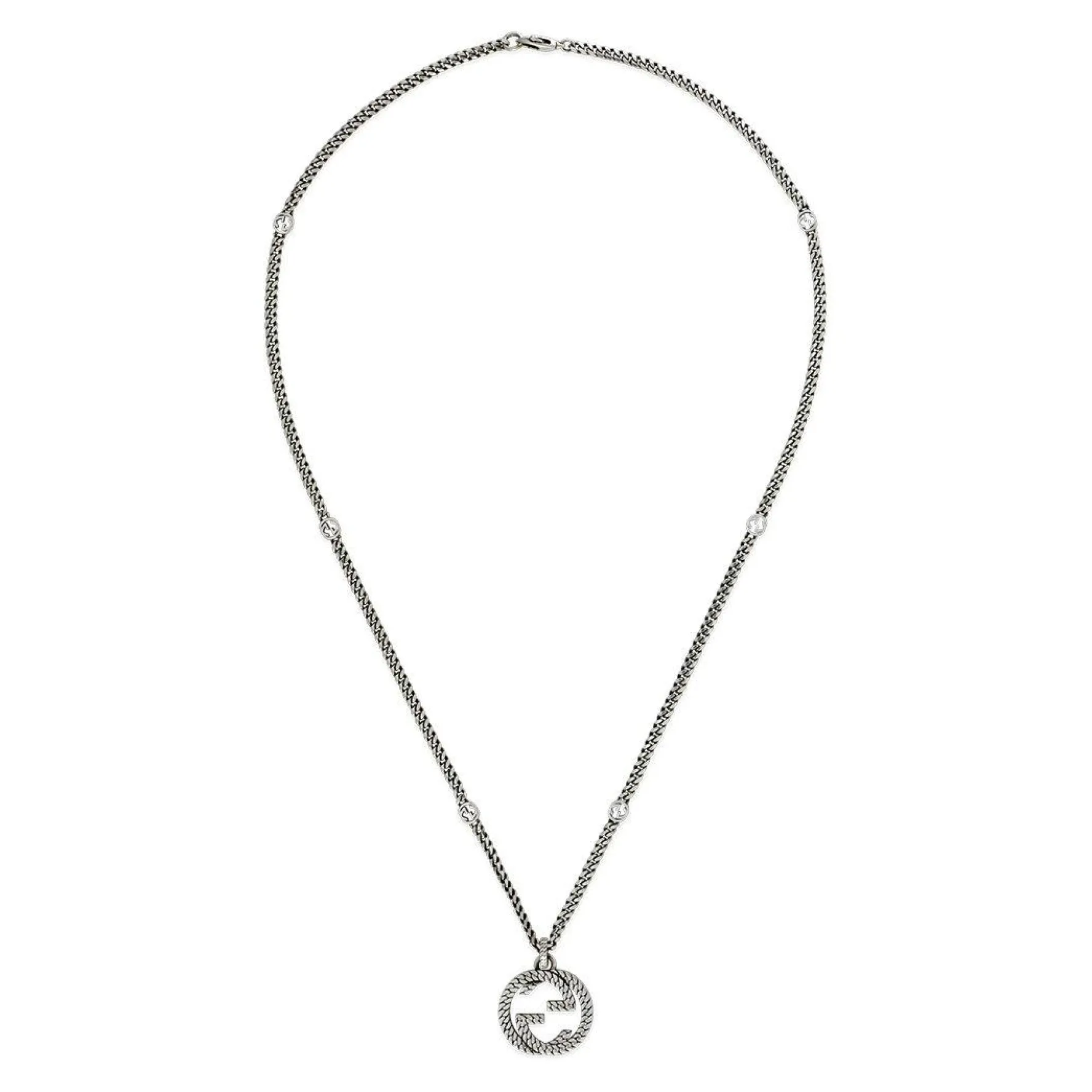 Gucci Interlocking Silver Pendant