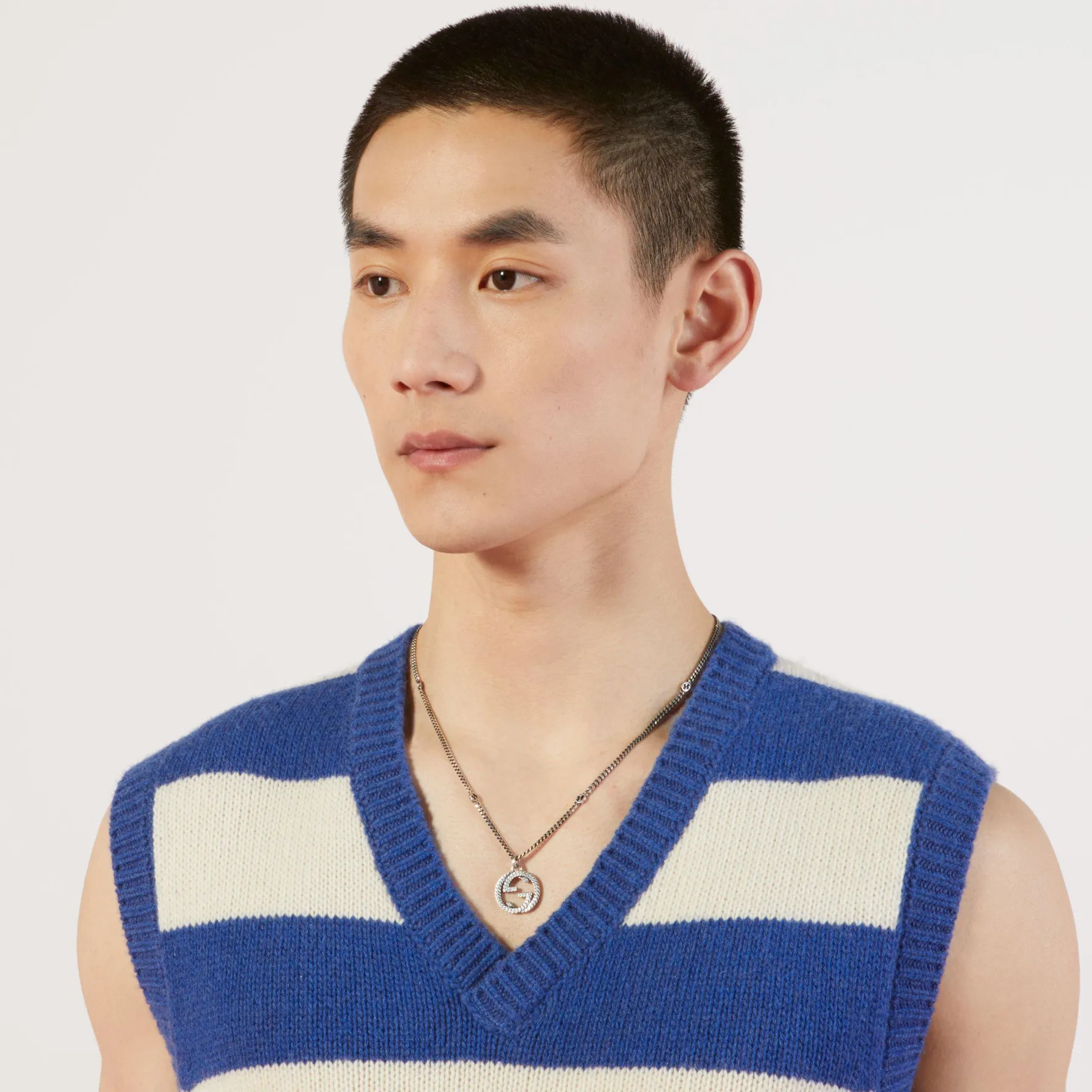 Gucci Interlocking Silver Pendant