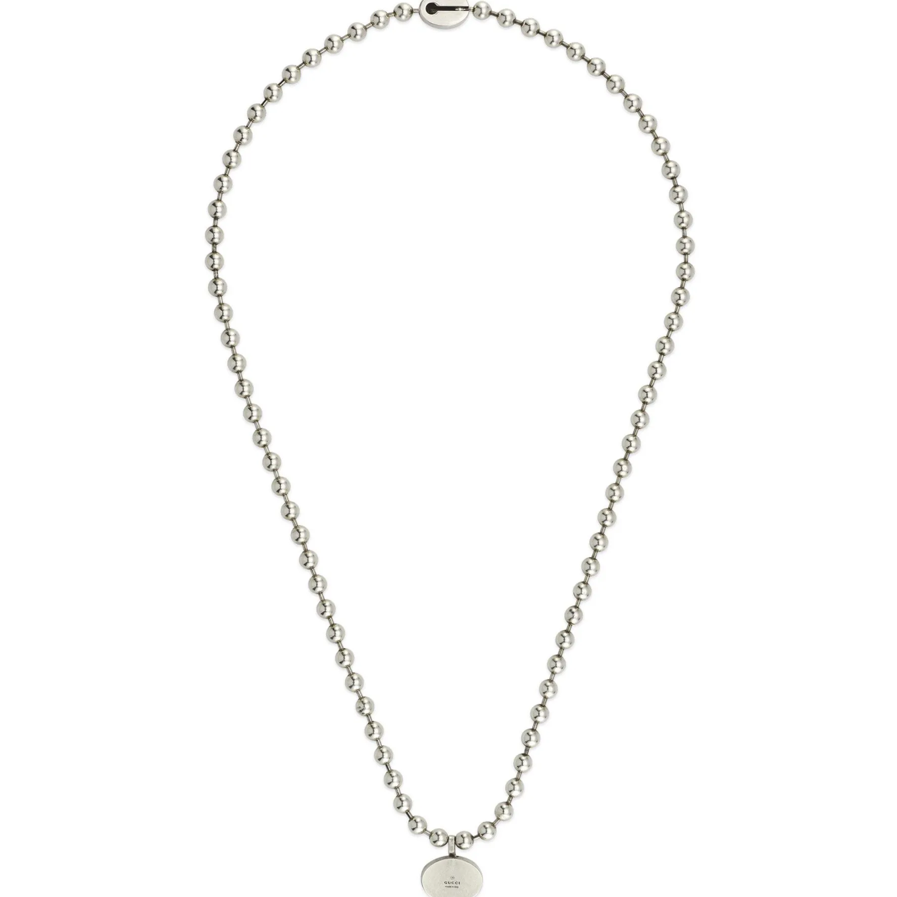 Gucci Interlocking Silver Necklace