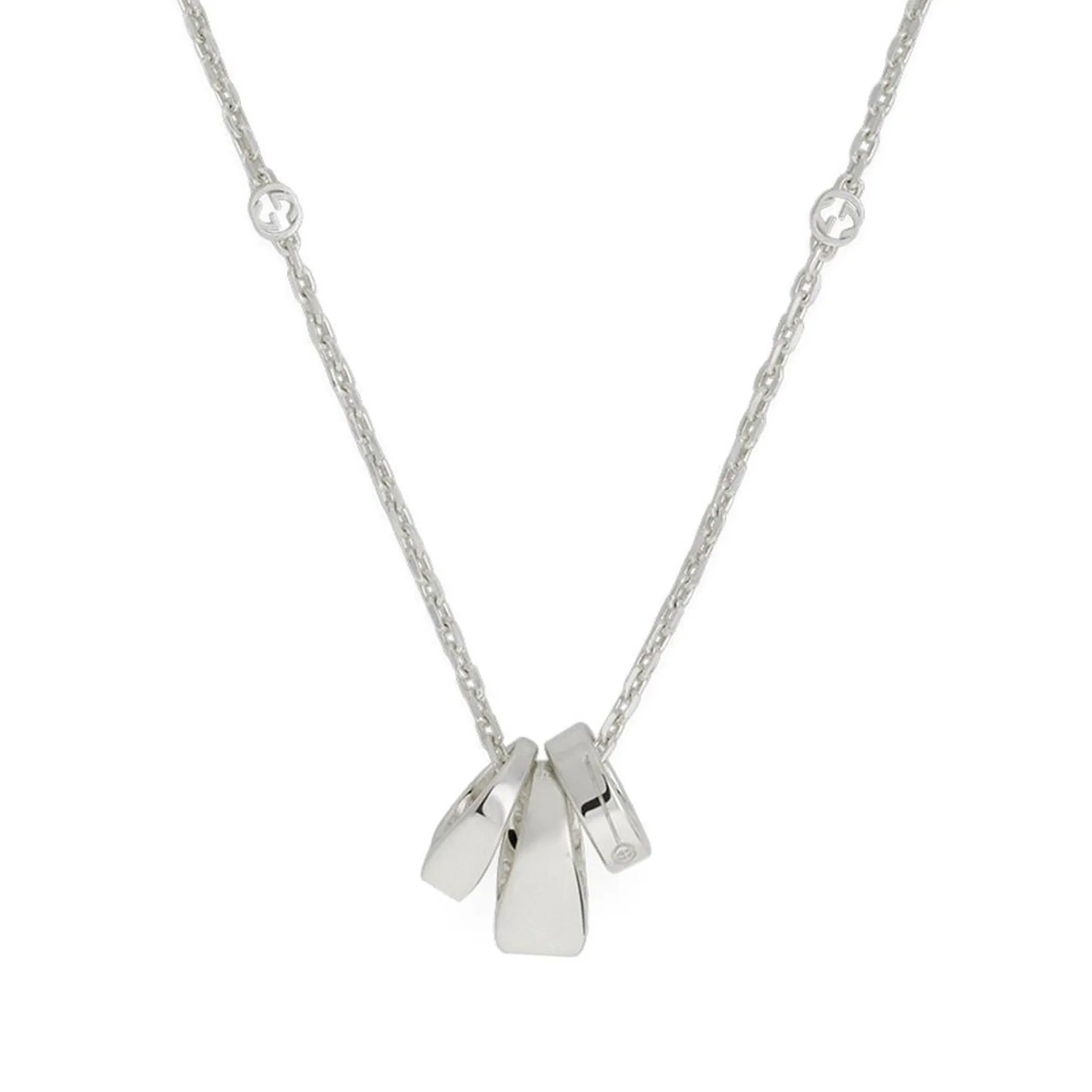 Gucci Interlocking Silver Necklace