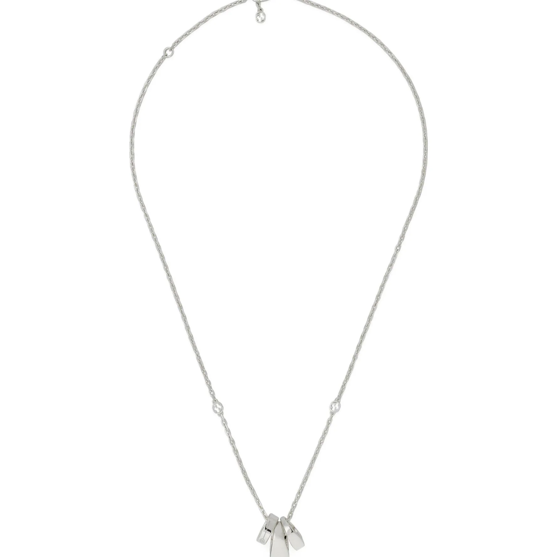 Gucci Interlocking Silver Necklace