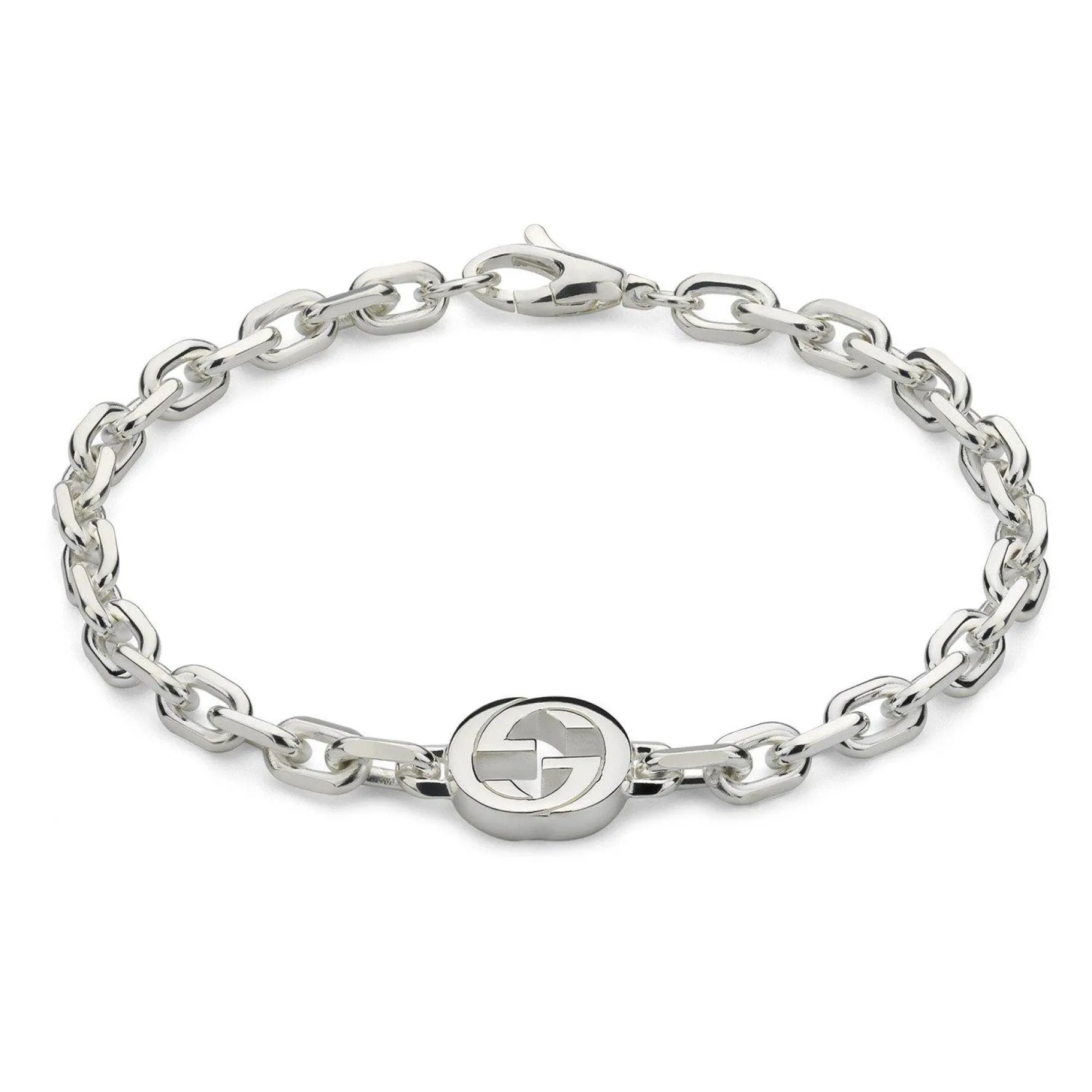 Gucci Interlocking Silver Bracelet
