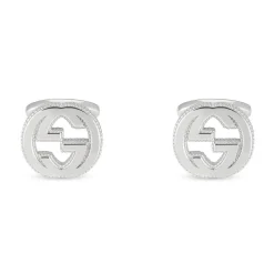 Gucci Interlocking Silver Cufflinks