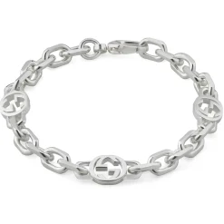 Gucci Interlocking Silver Bracelet