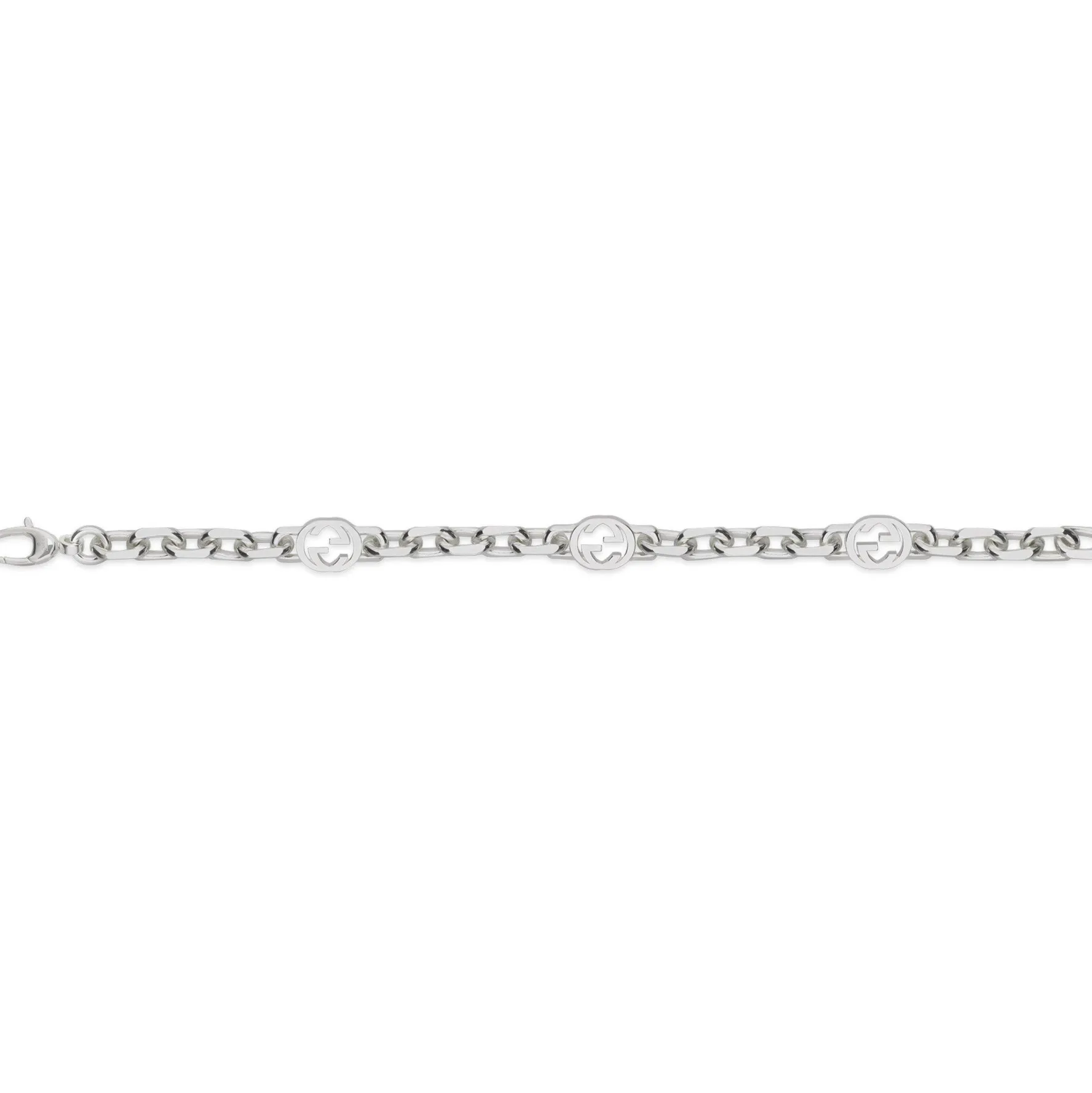Gucci Interlocking Silver Bracelet