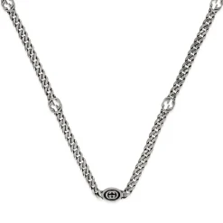 Gucci Interlocking Silver Necklace