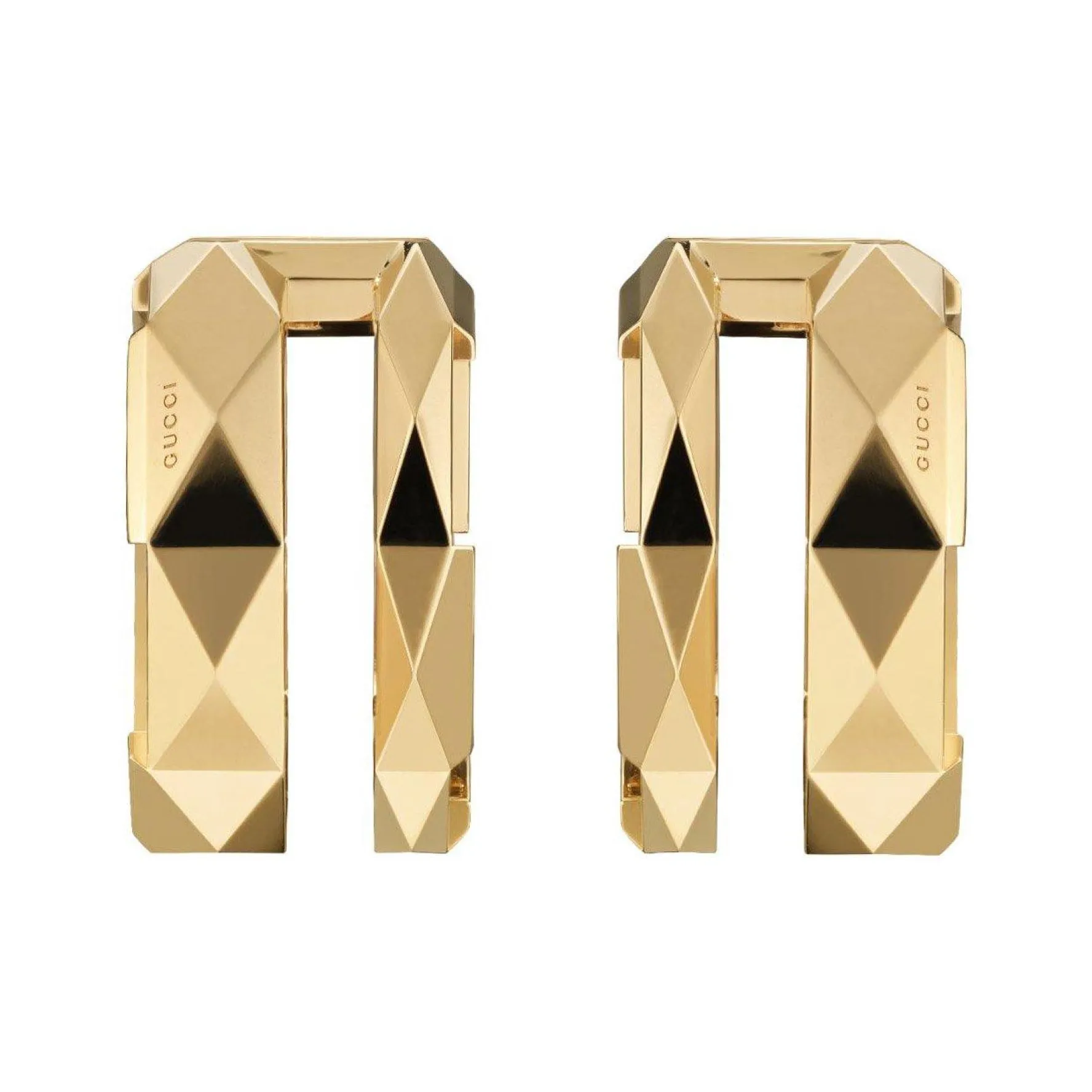 Gucci Link to Love 18ct Yellow Gold Hoop Earrings