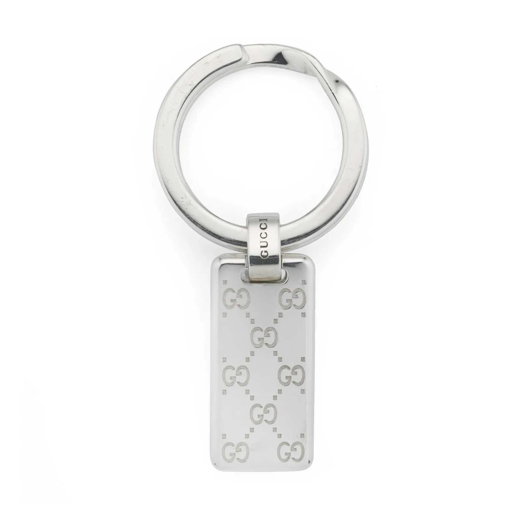 Gucci Signature GG Silver Keyring