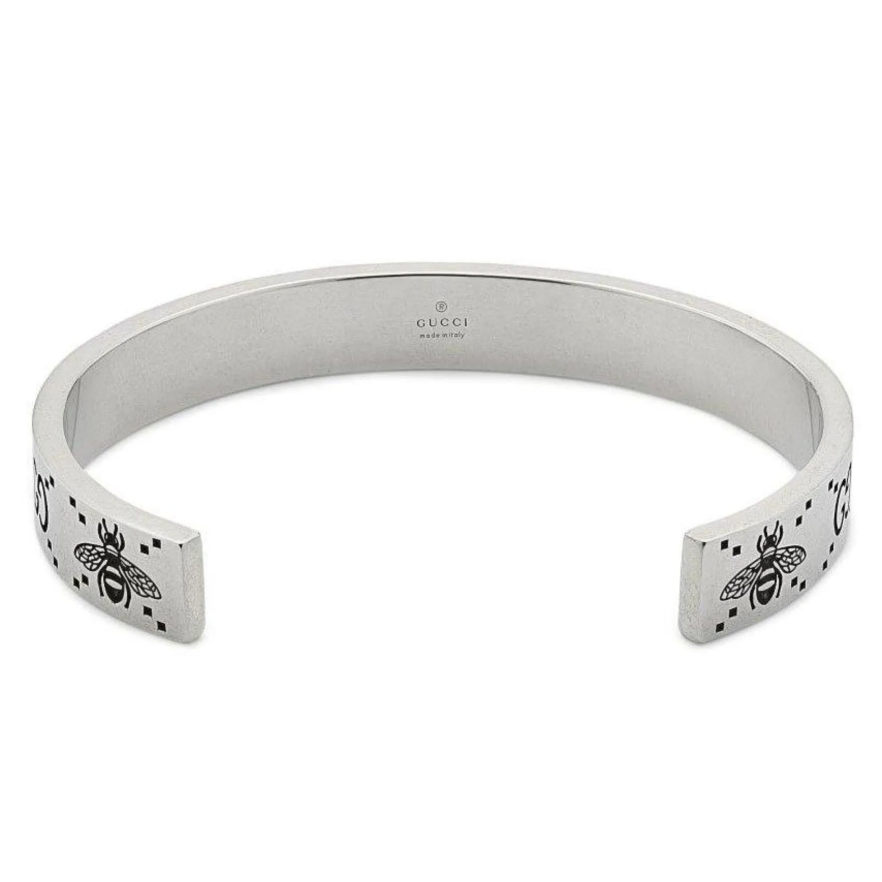 Gucci Signature Silver Bee Bangle