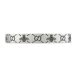 Gucci Signature Silver Bee Bangle