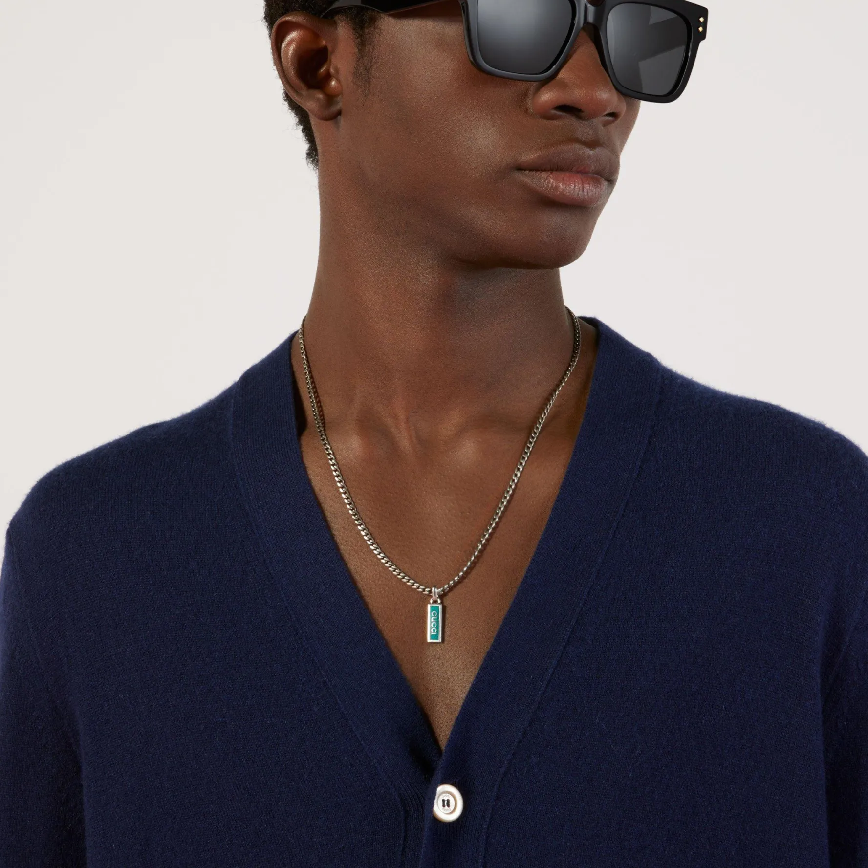 Gucci Silver Aria Tag Pendant