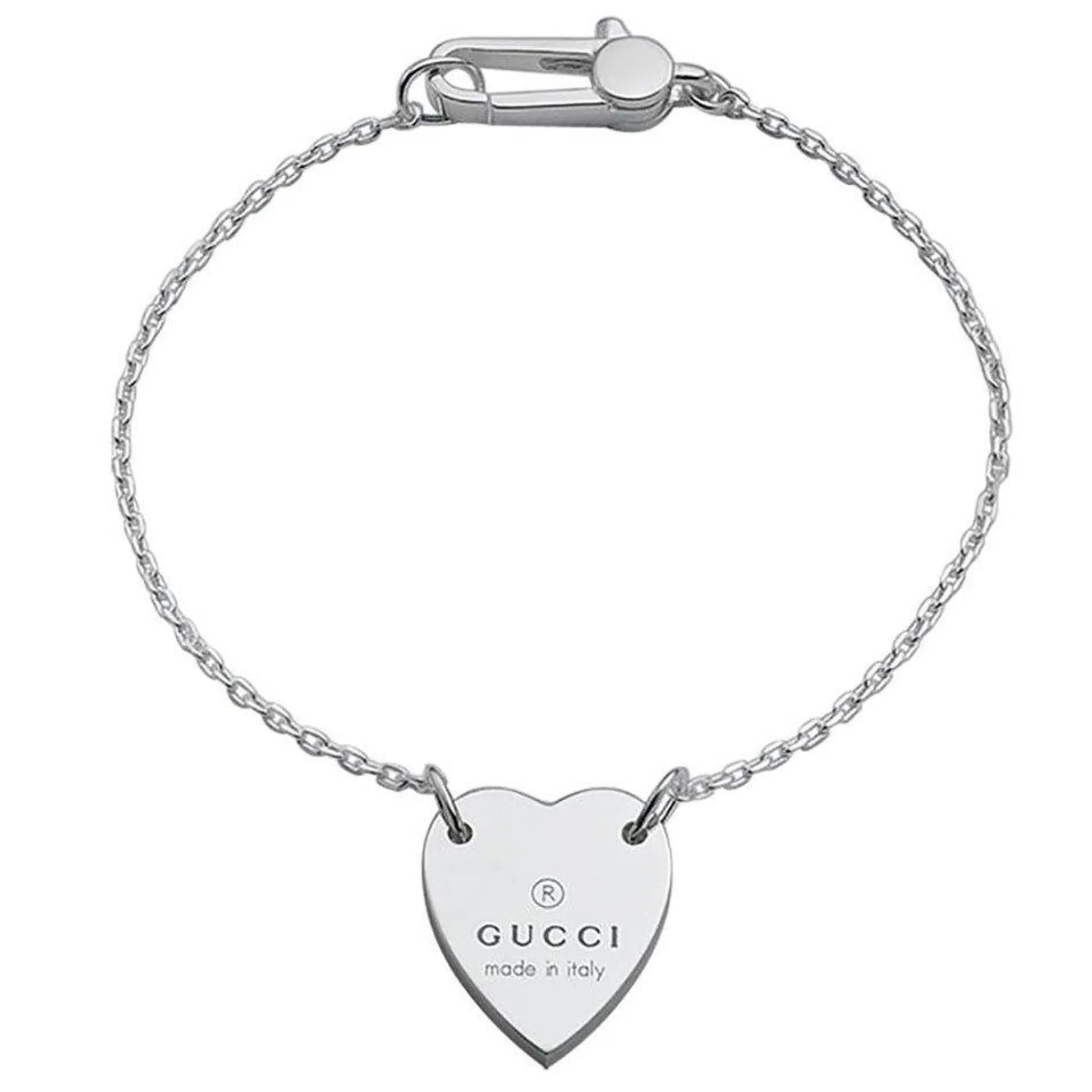 Gucci Trademark Heart Silver Bracelet