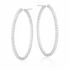 Hearts On Fire 18ct White Gold Diamond Hoop Earrings