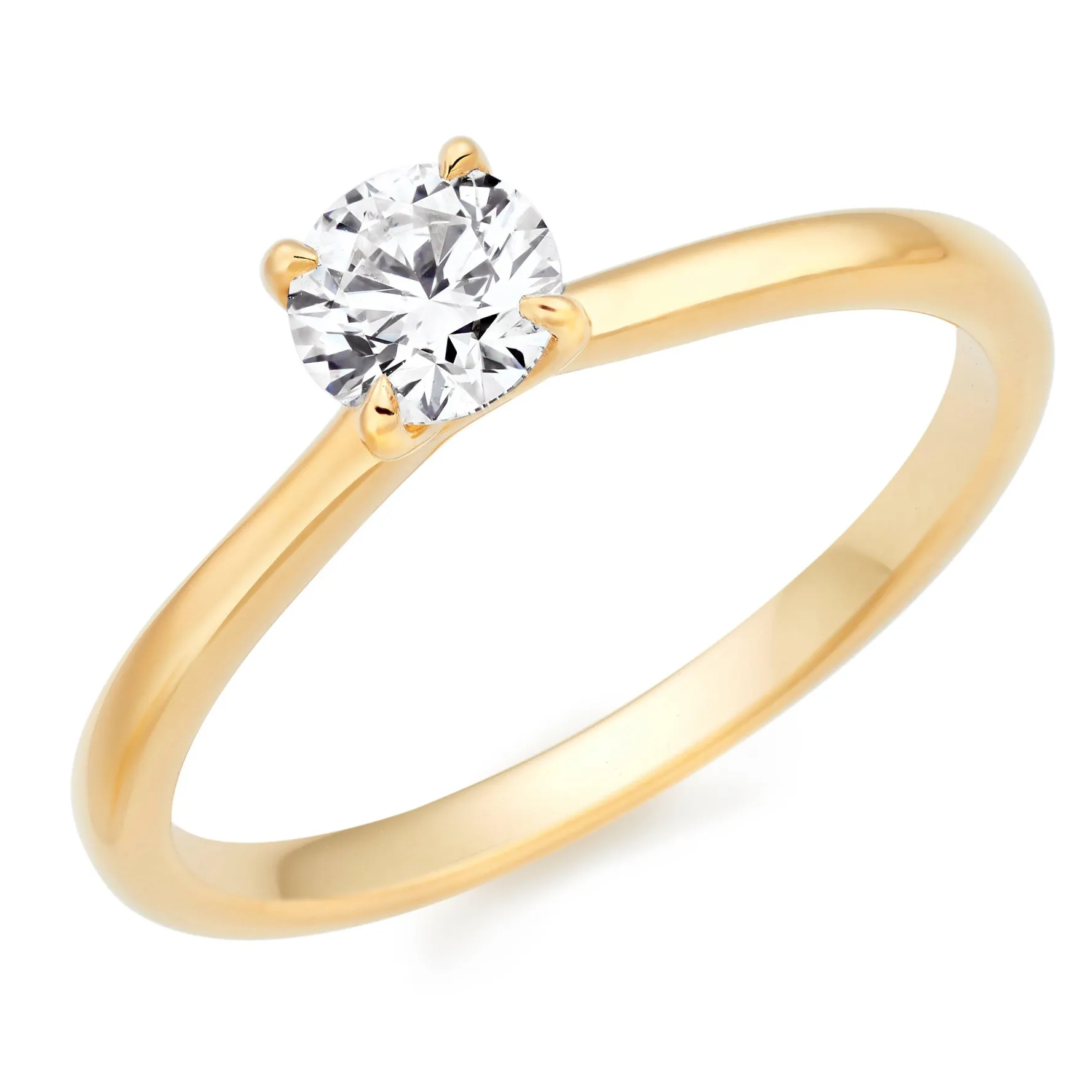Hearts On Fire 18ct Yellow Gold Diamond Solitaire Ring
